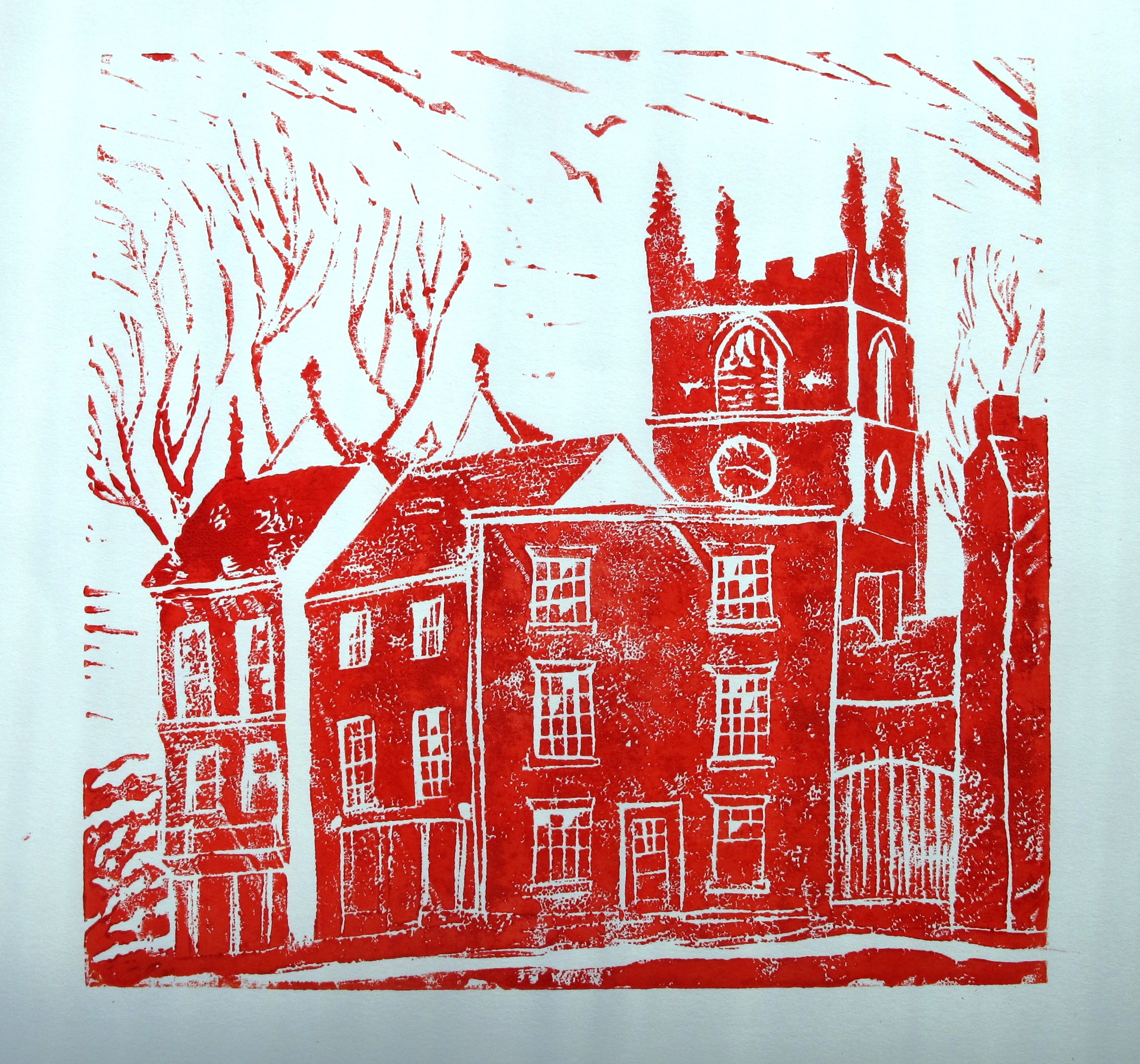 St Giles from Red Lion Square, Newcastle-under-Lyme