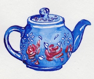 pen and ink teapot