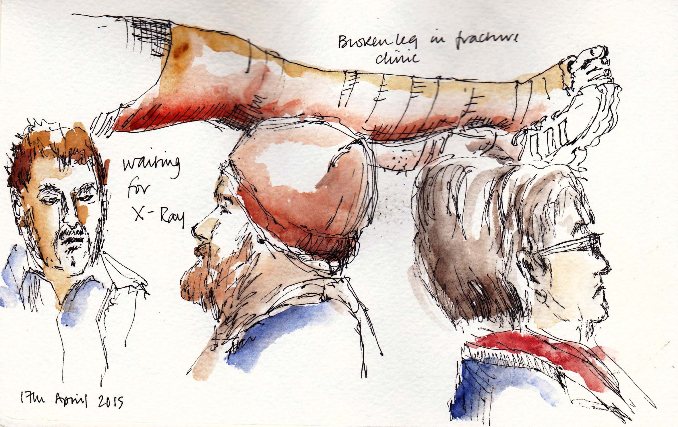 sketch of waiting room