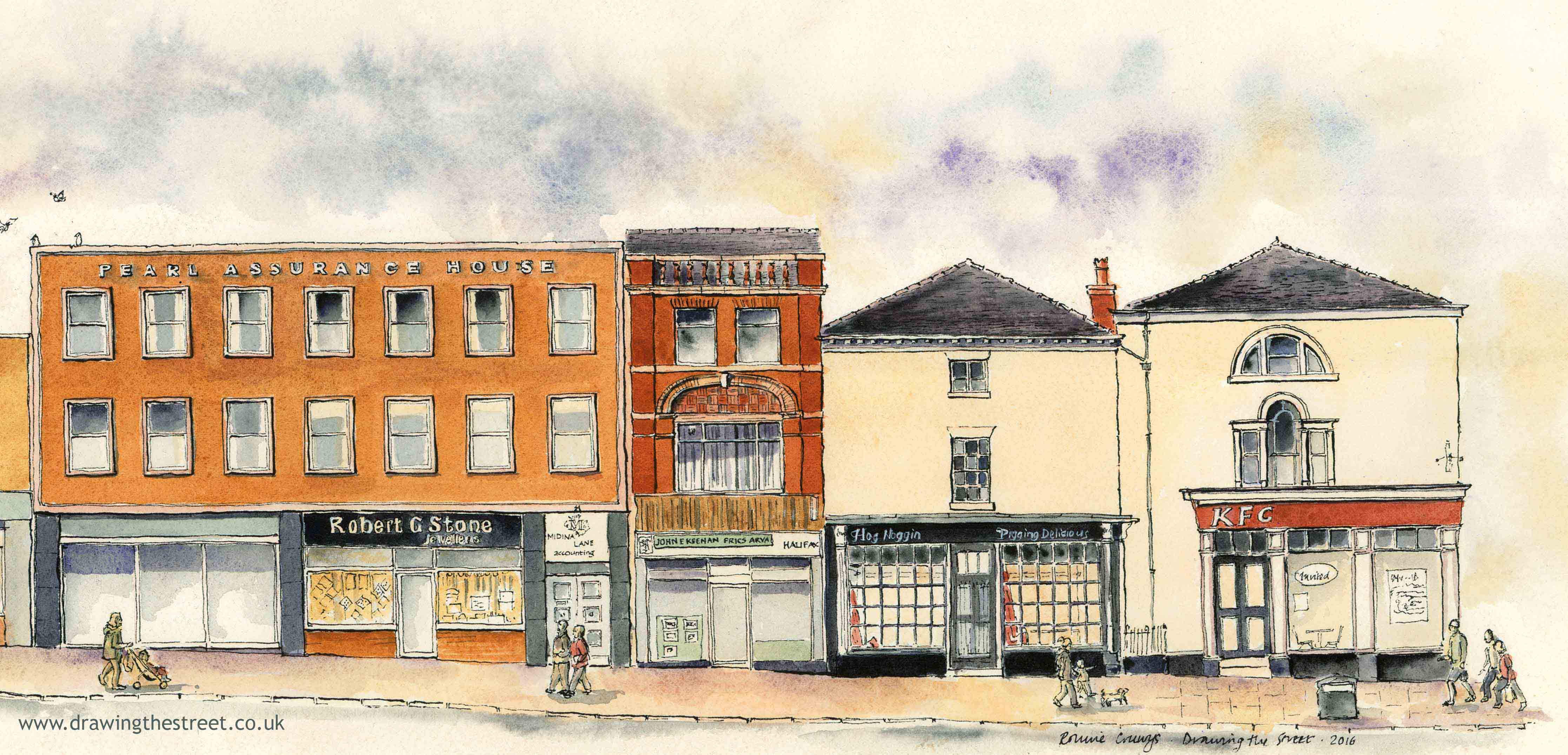 drawings of Market Place Burslem