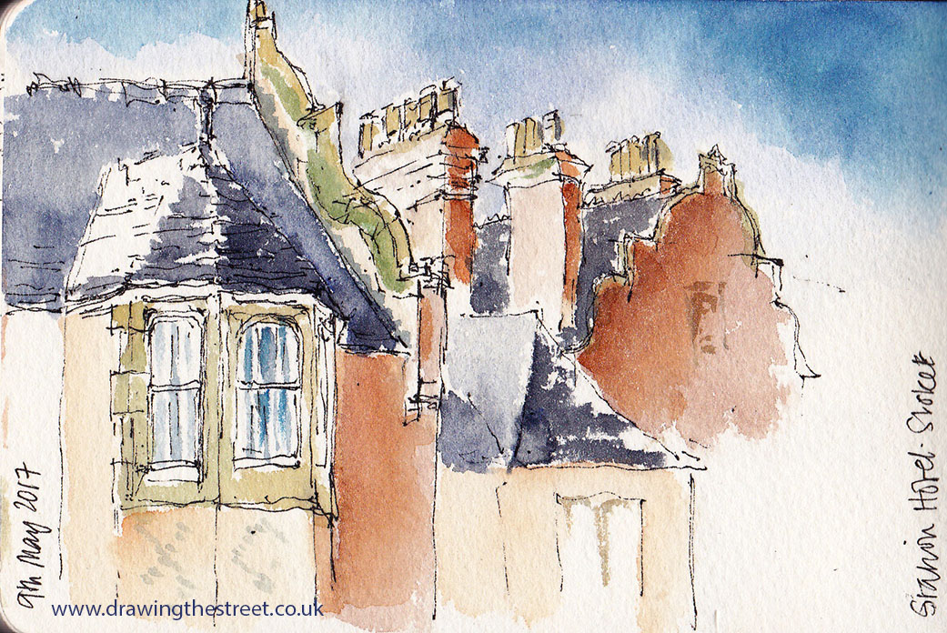 pen and ink sketch in Perfect Sketch book