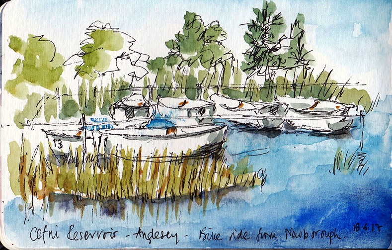 Cefni reservoir boats