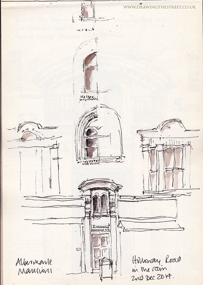 sketch of windows on Albermarle MAnsions