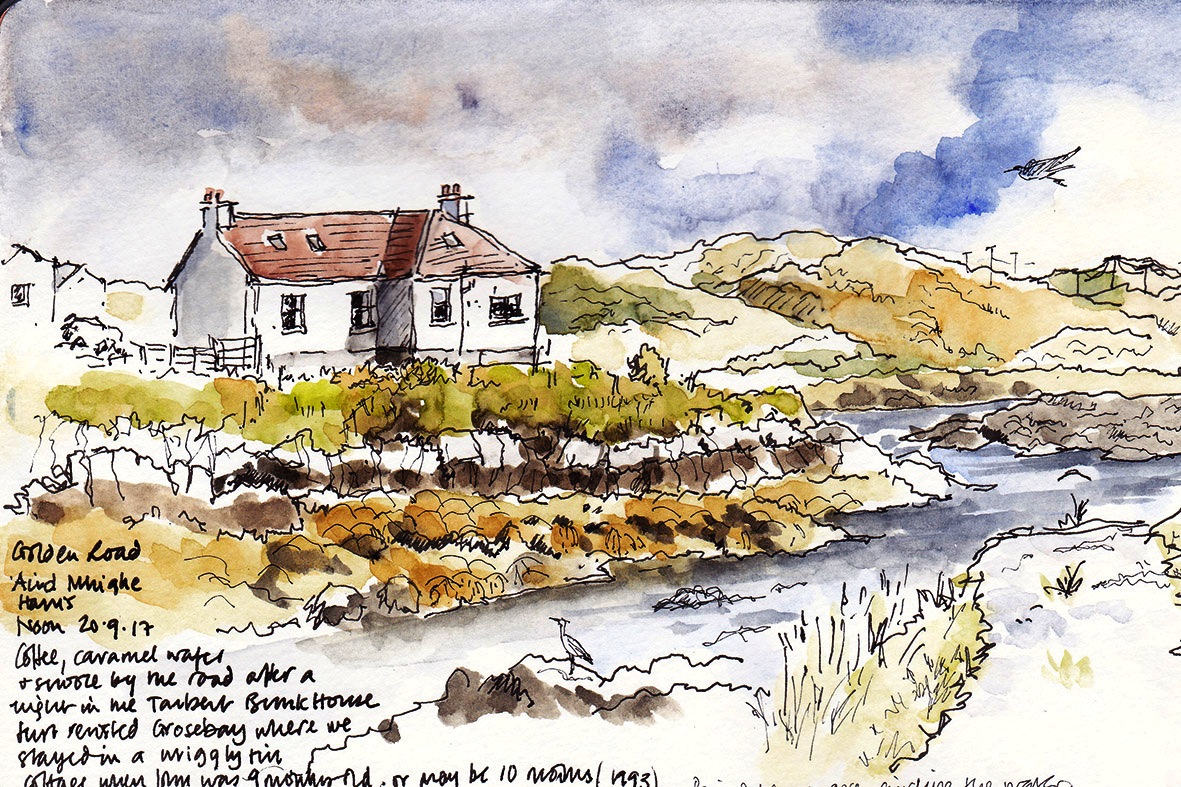 Watching herons on the Golden Road
