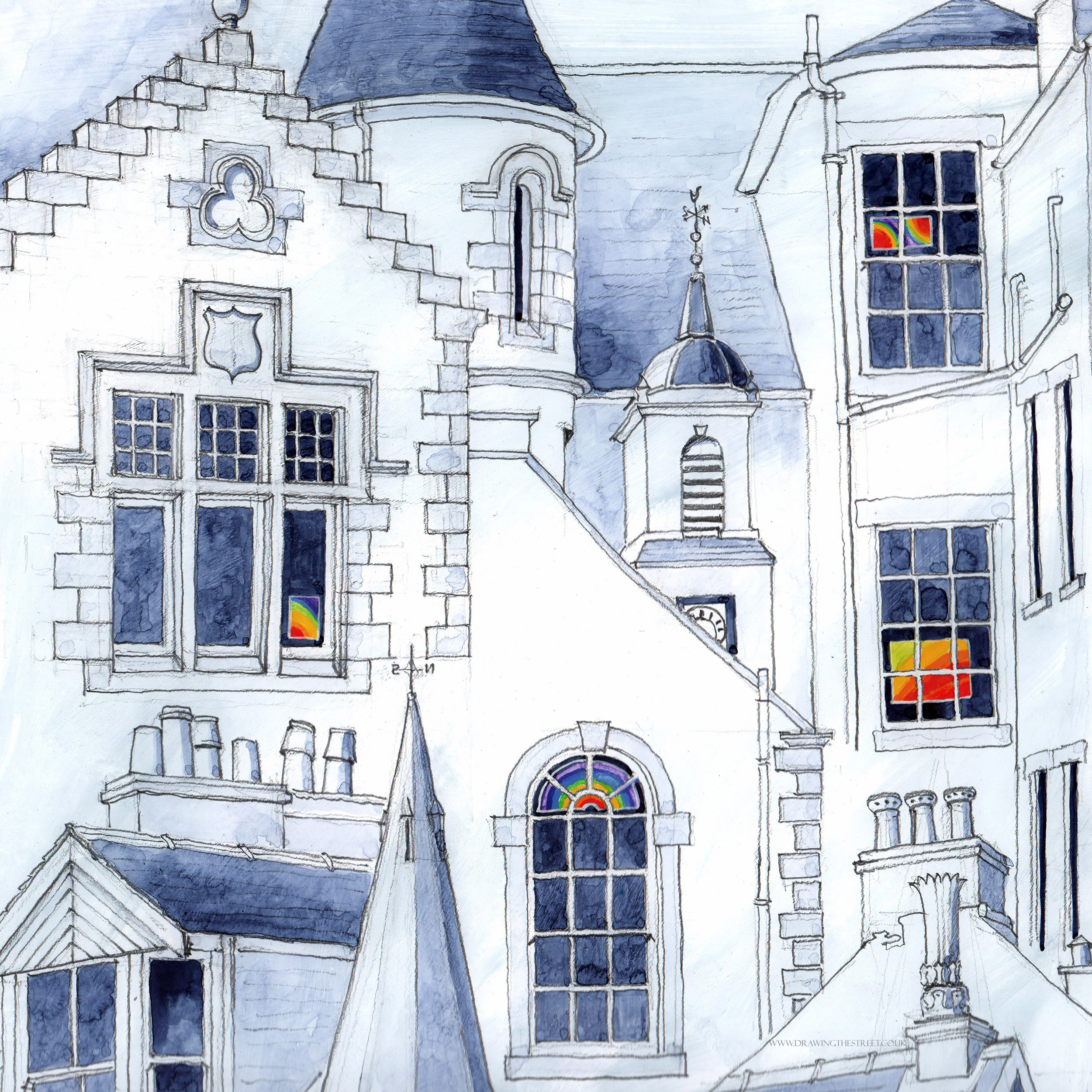 lanark under lockdown artwork by ronnie cruwys